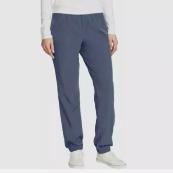 NEW Eddie Bauer Womens 6 Fleece-Lined Pants Blue Polyester Spandex Blend - Picture 1 of 11